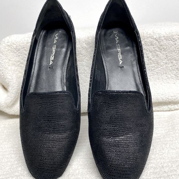 Via Spiga Textured Leather flat Sz 5 1/2 - Picture 1 of 9
